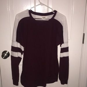 Maroon and white “Pink” tee shirt